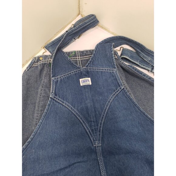 Liberty Men's Denim Blue Bib Overalls 100% Cotton Original Fit Size 50x30 - Picture 11 of 16